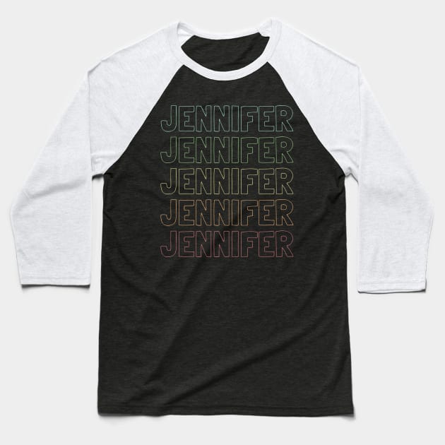 Jennifer Name Pattern Baseball T-Shirt by Insert Name Here